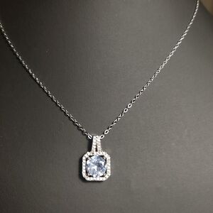 Silver Necklace with Gemstone